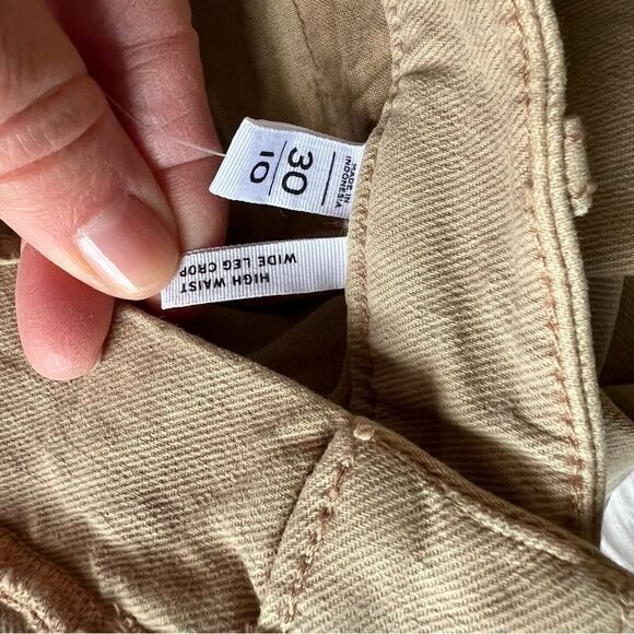 NWT LOFT Khaki High Waist Wide Leg Cropped Jeans Size 30 - Picture 5 of 5